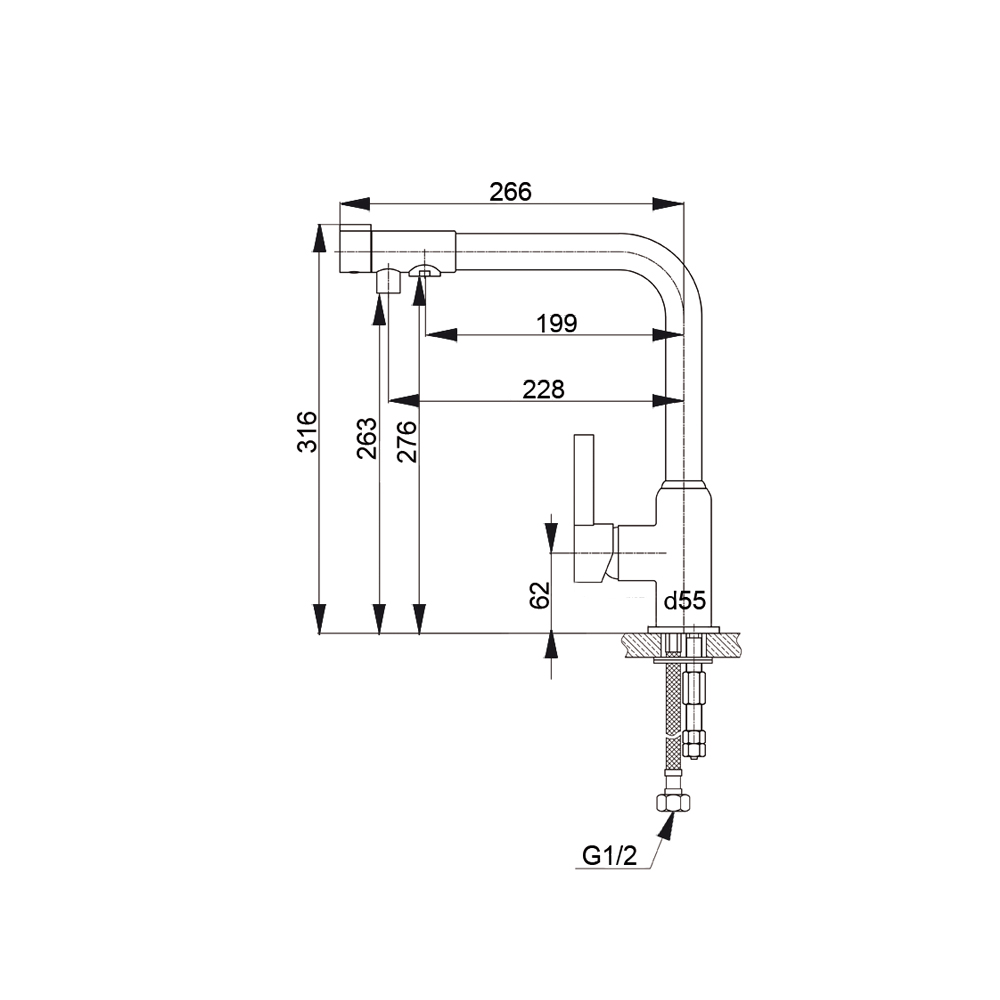 Смеситель Raiber RF6701 хром