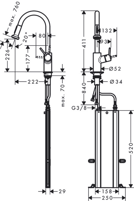 Смеситель Hansgrohe Talis 73863000 хром