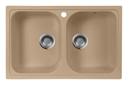 Мойка AquaGranitEx M-15 (302) песочный (775x495 мм)