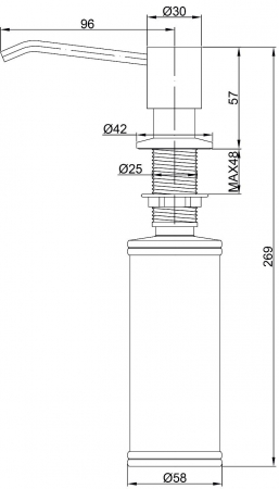 Дозатор Paulmark Rein D002-401 антрацит