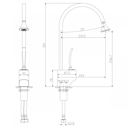 Смеситель Lemark Soul LM6005C хром