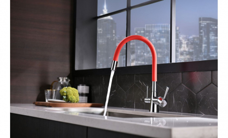Смеситель Lemark Comfort LM3075C-Red хром/красный