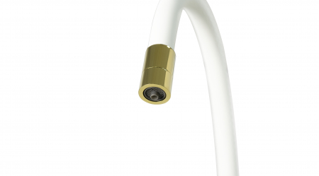 Смеситель Lemark Comfort LM3075G-White золото/белый