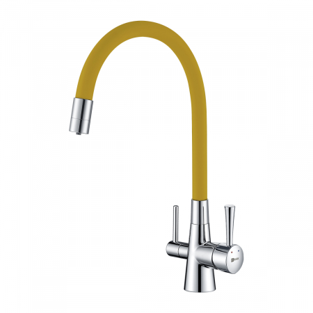 Смеситель Lemark Comfort LM3075C-Yellow хром/желтый