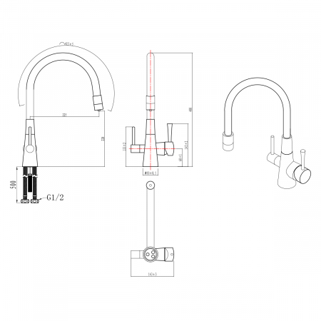 Смеситель Lemark Comfort LM3075BL черный