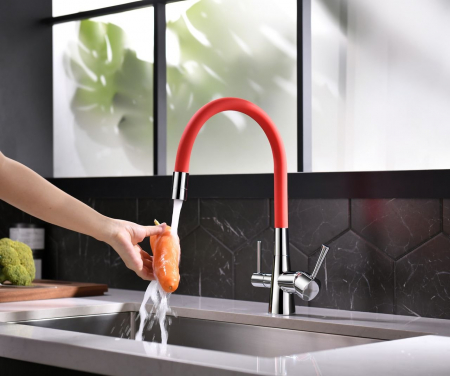 Смеситель Lemark Comfort LM3075C-Red хром/красный