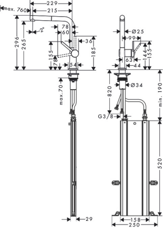 Смеситель Hansgrohe Talis 72809000 хром