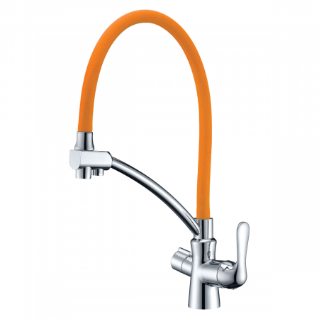 Смеситель Lemark Comfort LM3070C-Orange хром/оранжевый