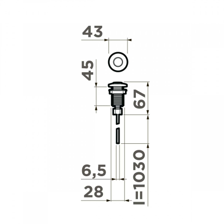 Кнопка для измельчителя Omoikiri SW-01 GM вороненая сталь 4996041