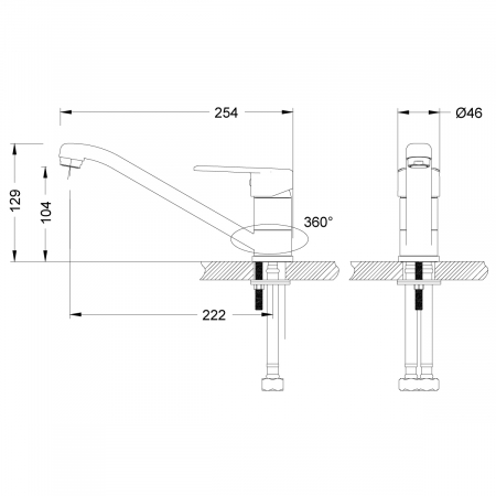 Смеситель Lemark Point LM0304C хром