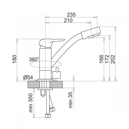 Смеситель AquaGranitEx C-6040 (303) салатовый