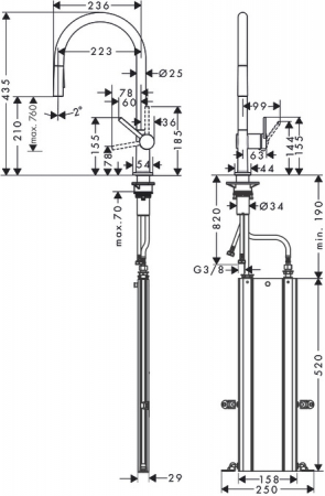 Смеситель Hansgrohe Talis 72801800 под сталь