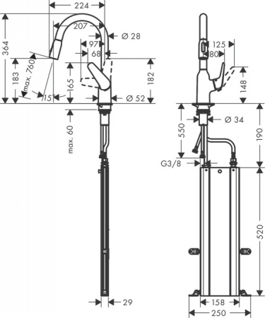 Смеситель Hansgrohe Focus 71821800 под сталь