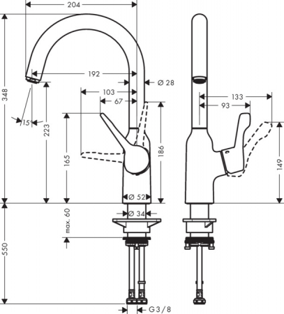 Смеситель Hansgrohe Focus 71812000 хром