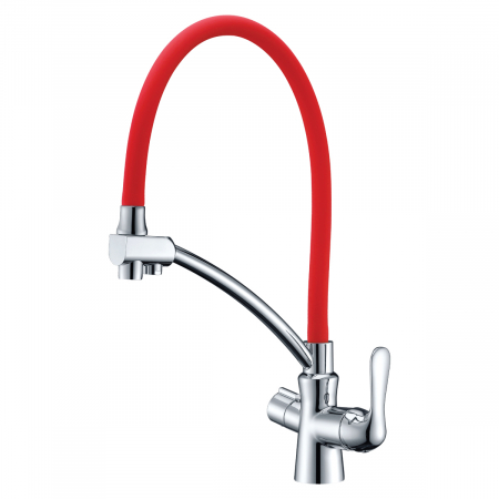 Смеситель Lemark Comfort LM3070C-Red хром/красный