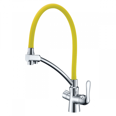 Смеситель Lemark Comfort LM3070C-Yellow хром/желтый