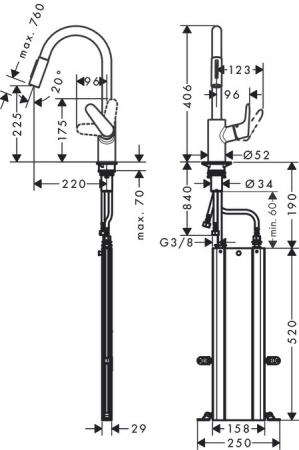 Смеситель Hansgrohe Focus 73895000 хром