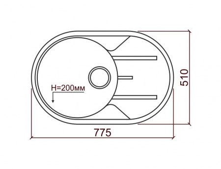 Мойка Tolero Classic R-116 бежевый (775x500 мм) 472939