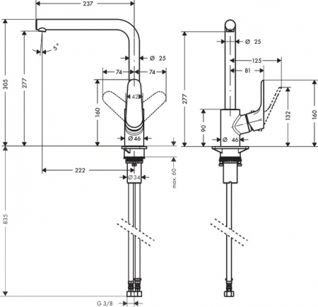 Смеситель Hansgrohe Focus 31817000 хром