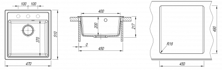 Мойка Dr. Gans Ника-470 терра 25.070.B0470.405 (470x510 мм)
