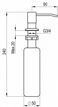 Дозатор Granula GR-1403 черный