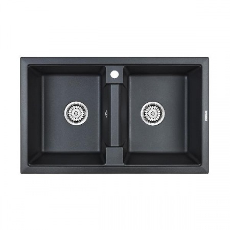 Мойка Paulmark Zwilling PM238150-BLM черный металлик (810x500 мм)
