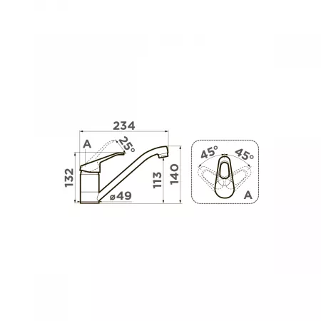 Смеситель Omoikiri Mito хром 4994154