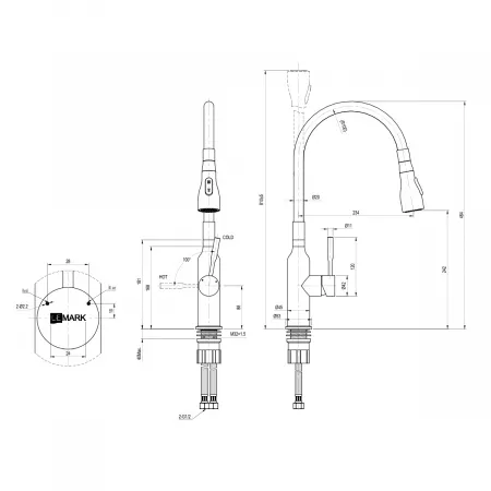 Смеситель Lemark Expert LM5082S-Black матовый/черный