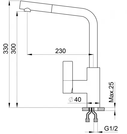 Смеситель Granula GR-2501 графит