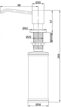 Дозатор Paulmark Rein D002-401 антрацит