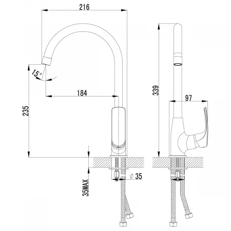 Смеситель Lemark Plus Shape LM1705C хром