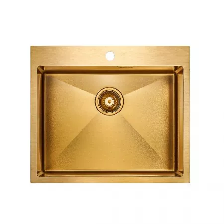 Мойка Paulmark Isar PM805951-BG брашированное золото (590x510 мм)