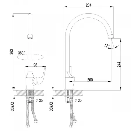 Смеситель Lemark Plus Advance LM1205C хром