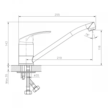 Смеситель Decoroom DR71018 хром