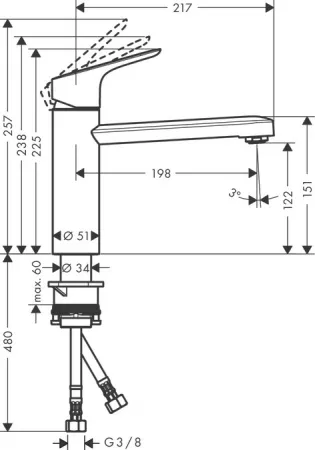 Смеситель Hansgrohe Focus 71816800 под сталь