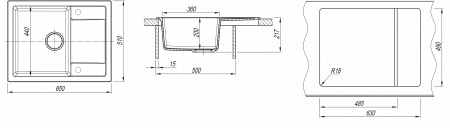 Мойка Dr. Gans Техно-650 терракота 25.030.C0650.406 (650x510 мм)