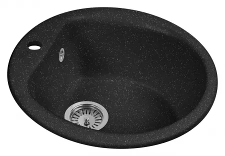 Мойка AquaGranitEx M-07 (308) черный (495x495 мм)