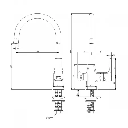 Смеситель Lemark Ursus LM7261BL черный