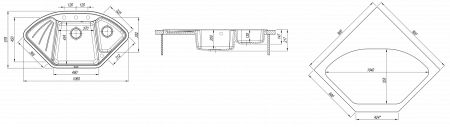 Мойка Florentina Капри Коричневый  (1060x575 мм) 20.185.J1060.105