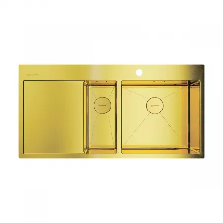 Мойка Omoikiri Akisame 100-2-LG-R светлое золото (1000x510 мм) 4973090