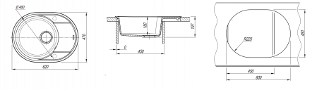 Мойка Flortek Дафна 620 жасмин (400x400 мм) 23.030.B0620.201