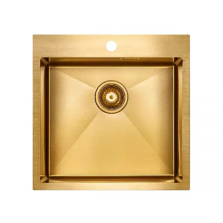 Мойка Paulmark Velten PM905151-BG брашированное золото (510x510 мм)